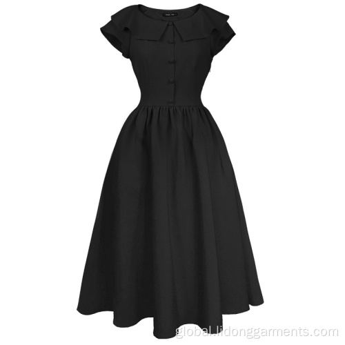 Party Swing Dress Elegant Short Sleeves Rockabilly Party Swing Dress Factory